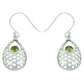 Natural Peridot Gemstone 925 Silver Drop Dangle Vintage Earrings For Girls B31