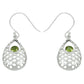 Natural Peridot Gemstone 925 Silver Drop Dangle Vintage Earrings For Girls B31