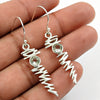 Blue Topaz Gemstone Earring 925 Sterling Silver Vintage Jewelry O22