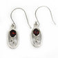 Natural Garnet Gemstone Drop Dangle Bohemian Earrings 925 Silver For Girls O38