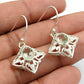 Natural Green Amethyst Drop Dangle Tribal Earrings 925 Silver For Girls Q2