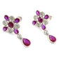Woman Gift 925 Silver Natural Cubic Zirconia Dangle Vintage Earrings S18