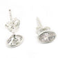 Natural Cubic Zirconia Butterfly Stud Post Bohemian Earrings 925 Sterling Silver