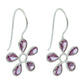 Natural Cubic Zirconia Drop Dangle Tribal Wife Earrings Solid Sterling Silver