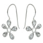 Natural Cubic Zirconia 925 Silver Drop Dangle Ethnic Earrings For Women M19