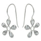 Natural Cubic Zirconia 925 Silver Drop Dangle Ethnic Earrings For Women M19