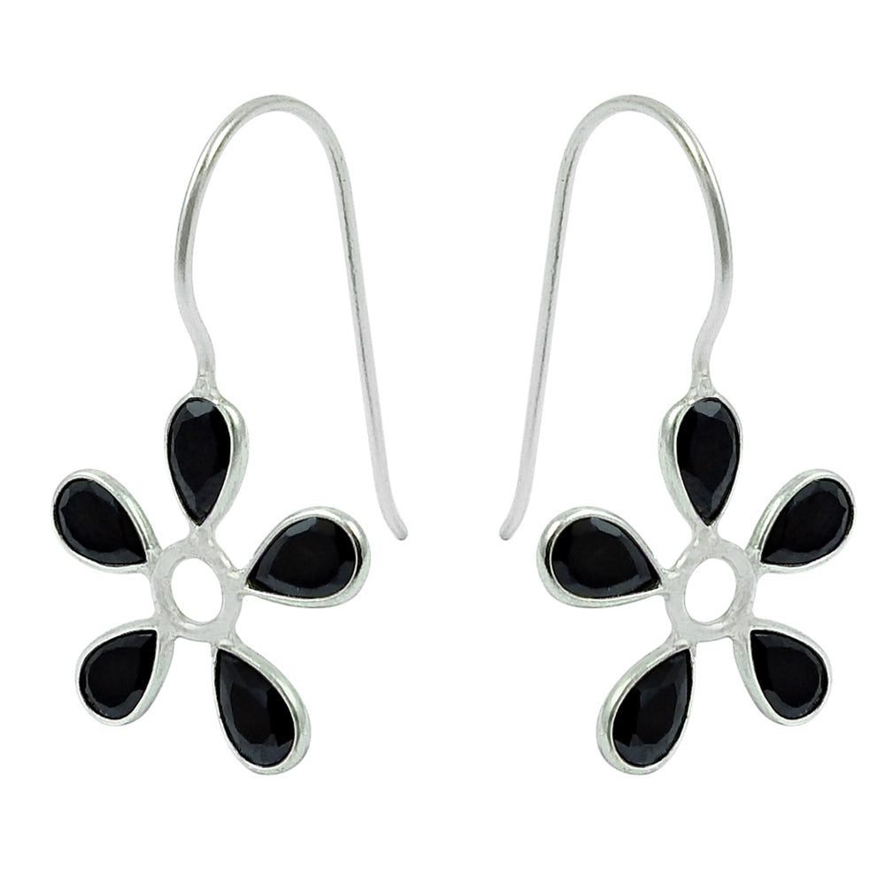 Woman Gift Natural Cubic Zirconia Dangle Ethnic Earrings 925 Silver Y19