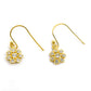 Natural Cubic Zirconia Drop Dangle Gold Plated Earrings 925 Silver X20