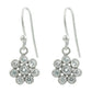 925 Sterling Silver Natural Cubic Zirconia Bezel Boho Hook New Dangling Earrings