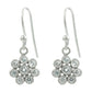 925 Sterling Silver Natural Cubic Zirconia Bezel Boho Hook New Dangling Earrings