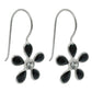 Natural Cubic Zirconia Drop Dangle Bohemian Black Earrings 925 Silver F34