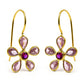925 Silver Natural Cubic Zirconia Drop Dangle Gold Plated Earrings N20