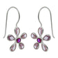 Pear Cubic Zirconia Stone Vintage Daughter Dangle Hook Earrings 925 Solid Silver
