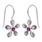Pear Cubic Zirconia Stone Vintage Daughter Dangle Hook Earrings 925 Solid Silver