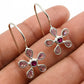 Natural Cubic Zirconia Gemstone Drop Dangle Bohemian Earrings 925 Silver P20