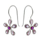 Natural Cubic Zirconia Gemstone Drop Dangle Bohemian Earrings 925 Silver P20