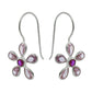 Natural Cubic Zirconia Gemstone Drop Dangle Bohemian Earrings 925 Silver P20