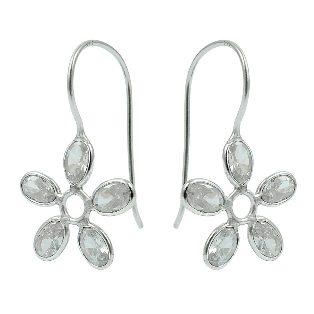 Woman Gift Natural Cubic Zirconia Dangle Bohemian Earrings 925 Silver U20