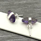 Amethyst Gemstone Sister New Stud Post Crown Chakra Earrings 925 Sterling Silver