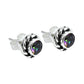 Natural Mystic Topaz Engagement Bezel Stud Handcrafted Boho Earrings 925 Silver
