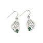 Natural Green Onyx Gemstone 925 Silver Drop Dangle Tree Of Life Earrings For Women C4