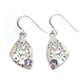 Gift For Her Natural Amethyst Drop Dangle Tree Of Life Earrings 925 Silver D4