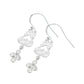 Sterling Silver Pear Natural White Cz Handmade Dangle Drop Daughter New Earrings