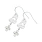 Sterling Silver Pear Natural White Cz Handmade Dangle Drop Daughter New Earrings