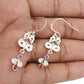 Sterling Silver White Cz New Dangle Drop Anniversary Best Sisters Gift Earrings