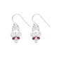 Cubic Zirconia Gemstone Solid Sterling Silver Dangle Drop Hook Bezel Earrings