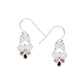 Natural Cubic Zirconia Bezel Drop Dangle Engagement Earrings 925 Solid Silver