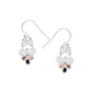 Natural Cubic Zirconia Bezel Drop Dangle Engagement Earrings 925 Solid Silver