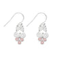 Pear Natural Pink Cubic Zirconia Drop Dangle Boho New Earrings 925 Solid Silver