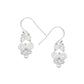 Natural Cubic Zirconia Wife Wedding Dangle Drop Earrings Solid Sterling Silver