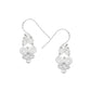 Natural Cubic Zirconia Wife Wedding Dangle Drop Earrings Solid Sterling Silver
