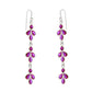 Pink Cubic Zirconia Stone Solid Sterling Silver Wedding New Dangle Drop Earrings