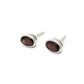 Solid 925 Silver Natural Garnet Gemstone Post Stud Earrings Jewelry Gift For Her
