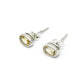 Sterling Silver Oval Citrine Gemstone Butterfly Mother Stud Friend Gift Earrings