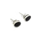 Sterling Silver Oval Natural Black Onyx Stud Post Handmade Friend Gift Earrings