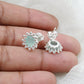 Blue Chalcedony Gemstone 925 Sterling Silver Handmade Stud Earrings