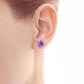 Flower Stud Earrings Solid 925 Sterling Silver Enamel Jewelry