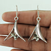 Solid 925 Sterling Silver Unique Dangle Earrings