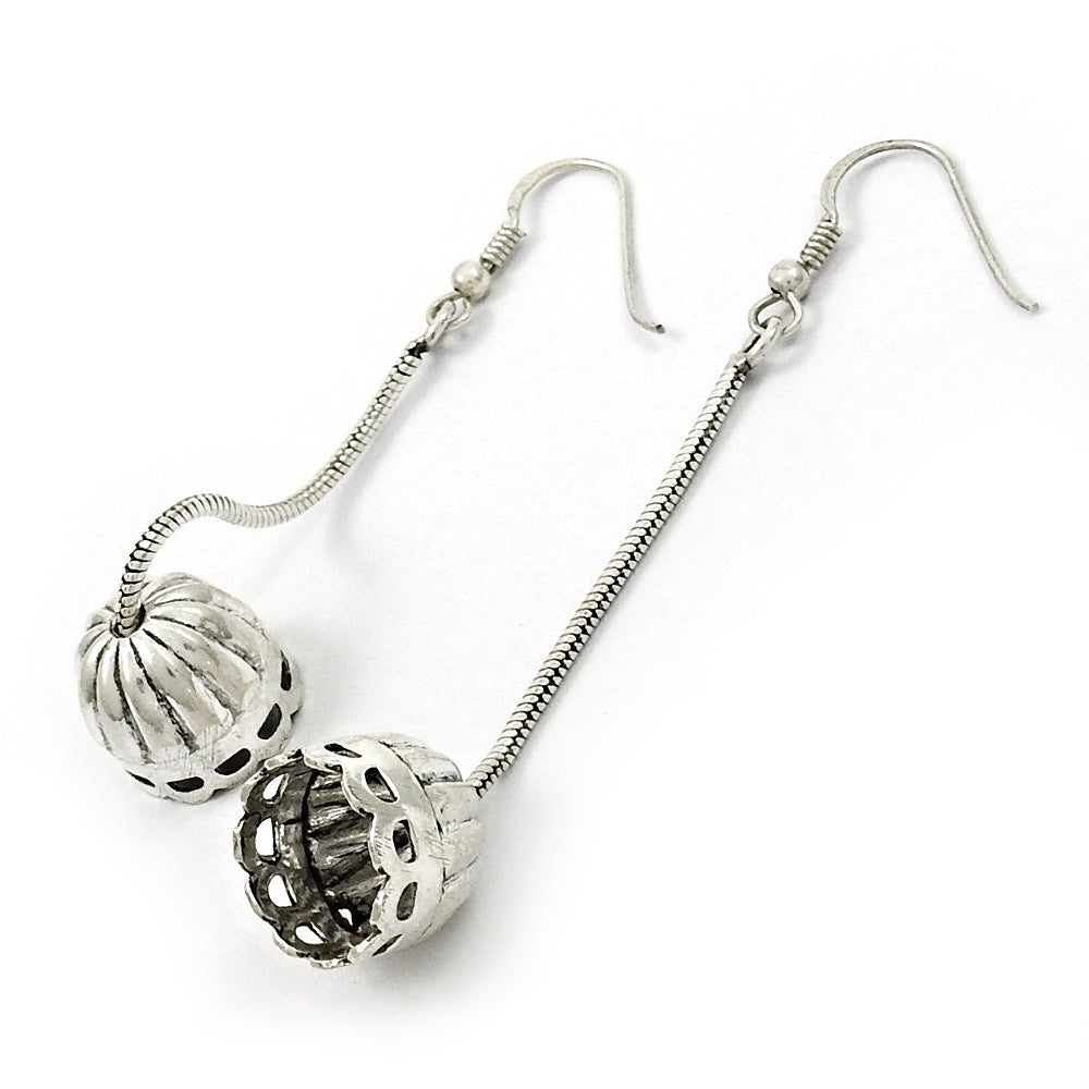 925 Sterling Silver Spring Wire Dangle Earrings