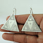 925 Sterling Silver Geometric Dangle Earrings