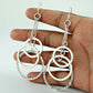 Solid 925 Silver Love Circle Handmade Earrings