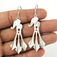 Solid 925 Silver Elephant Handmade Earrings