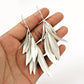 Solid 925 Sterling Silver Leaves Dangle Earrings
