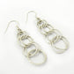 925 Sterling Silver Geometric Circle Drop Earrings