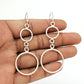 Solid 925 Silver Handmade Dangle Earrings Woman Gift