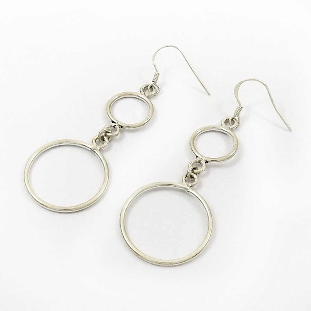 Solid 925 Silver Handmade Dangle Earrings Woman Gift